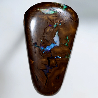 SOLID BOULDER OPAL Sparkling bright fire amongst patterned boulder opal
